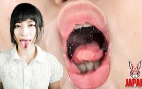 Aine Kagura's Sensual Tongue Play: an Intimate Virtual Kiss POV