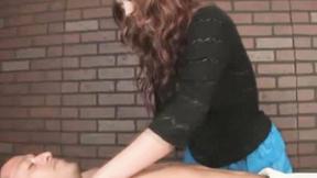 ”Ginger masseuse gives her client a handjob”