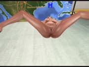 Pantyhose Weather Girl: Masturbation Porn Scene