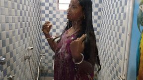 My first hot bath shower