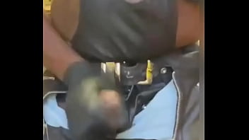 LeatherJeans and High Leather Boots Titplay &amp_ Cum