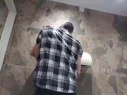 TGirl Pauline Sucking Mikes Cock in the Club Toilets