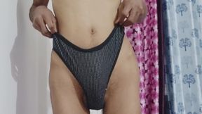 Sissy boy wear mom's pantie