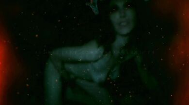 Witchy MILF blasphemes begging for Satanic initiation