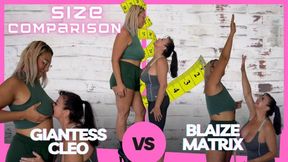 Size Comparison #18: Giantess Cleo VS Blaize Matrix (720p)