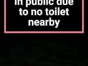 trans girl pees in public