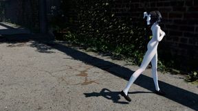 Teen Shemale Strips Bare &mdash;  Swaying Body &mdash;  Twerking &mdash;  Titties &mdash;  Nipples &mdash;  Outdoor Seduction