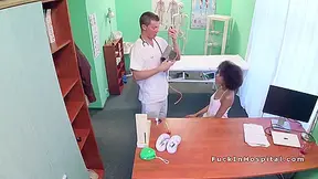 Fake Doctor Checking Ebonys Helth