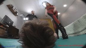 Amazing! BJ11 ( 3 Camera) We jump on him, spit, beat him with a belt [mobil]