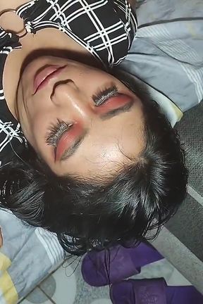 Unfaithful Wife Records a Porn Video with the Neighbor Eating the Cum From Her Ass