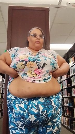 Flashing My Tits at the Library!