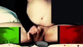 jerk off with him with one hand then wave at the gay faggot when the videos says to cum together
