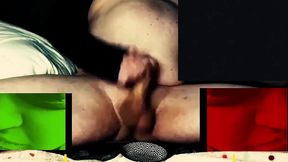 jerk off with him with one hand then wave at the gay faggot when the videos says to cum together