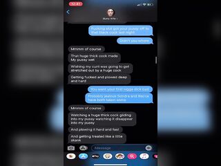 My fresh bull turns me on by sexting and then bangs me hard