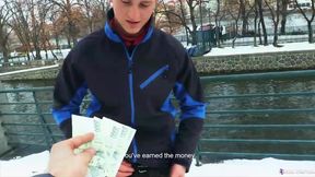 CZECH HUNTER 417 - Broke Twink Is On The Receiving End Of A Big Cock