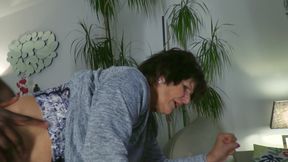 The White Step Grandmother Is Contemplating the Living Room When She Is Surprised by a BBC Who Fucks Her