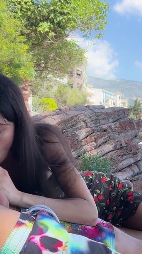 Spectacular moment from &quot;Public Dick Flashing on the Beach - I took his dick in my hand and helped him cum&quot;