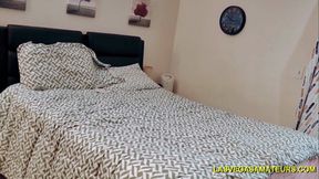 4K Ahanu Reed Cheerleader With Purple Flapping Wand Vibrator And Pussy Eating