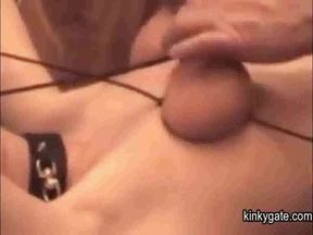 Yasmine's compressed, extremely tied boobs