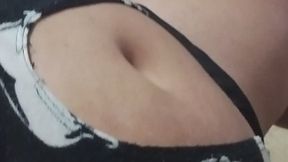 Playing mario kart with my belly button out