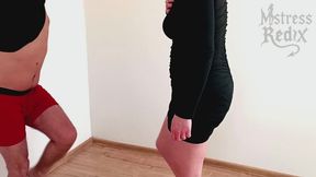 Handuffed and hard ballbusting (Red balls!)