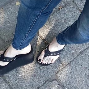 platform flip flops - public crossdressing