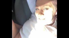 Thick big booty white girl sucks dick and gets fucked in public before taking a cumshot on her ass