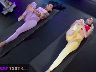 Fitness Rooms Lexi Dona lesbo scissoring after yoga class