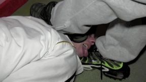 slut submissed to sneakers twink in sauna