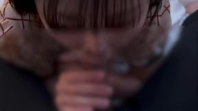 Glasses-Clad Girl Receives a Generous Release in Her Mouth