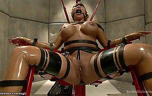 Huge boobs slut throat and ass banged