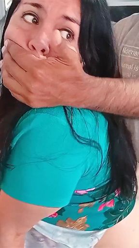 Jaw-dropping moment from &quot;Fucking my stepmother&#039;s delicious pussy in the kitchen&quot;