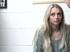 Amazing blonde teen fucked by a bad cop