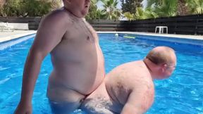 Stepson Fucks His Step daddy In Public Swimming Pool