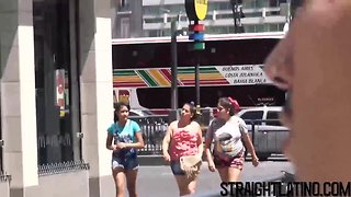 Latino guy receives intense bareback threesome