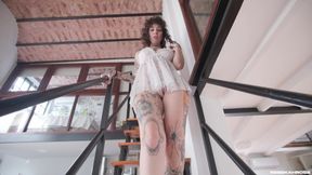 Tattooed Doing Striptease