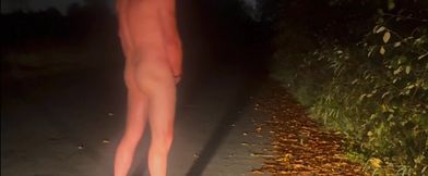 Almost caught naked in the road