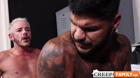 Lusty jock stepcousins moans on hard bareback fuck