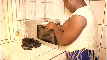 House Vigil muscular her boss in front of her husband after being caught with his big huge 20cm long cock