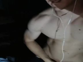 BIG CURVED COCK ON CAM BLOWING A MASSIVE LOAD