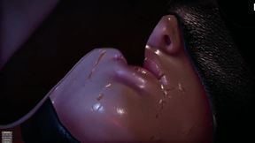 B016 Slave Being Fucked From Front to Back by a Dildo