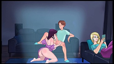 SexNote - ALL SEX scenes [ TABOO HENTAI game PornPlay ] Ep.5 Huge facial cumshot after my STEP MOM gave a wonderful titjob