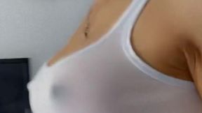 Exposed longer nipples in intense close-up