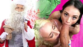 Santa is Cuming to Town - Janna & Liv Take Vlad�s Huge Cock