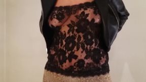 Grandma Is Sexy in Her Leopard Leggings