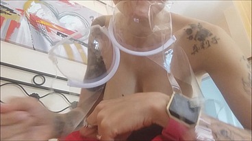 my splendid breast, crushed in transparent plastic