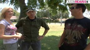 Sexy blonde moans as se fits huge dildo on her tight pussy