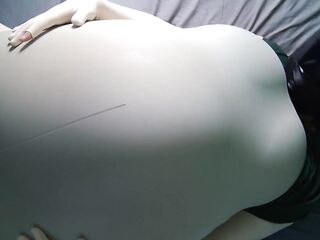 Swelling Cyborg Green Suit Stomach Inflation