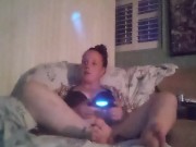 Woman Caught Filming Herself Playing Video Games In Her Black Bra and Panties By Her Roommate
