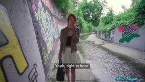 Public Agent -pixe Cut Ariela Donovan Sucks Cock Under a Tunnel